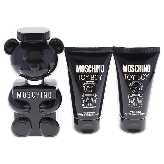 Moschino Toy Boy Men 1.7oz EDP Spray Bath and Shower Gel After Shave Balm 3 Pc Gift Set