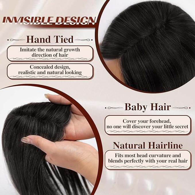 Clip in Hair Pieces for Women Toppers bangs hair clip Thinning Extensions Pieces Wiglets Covers Sparse hair loss