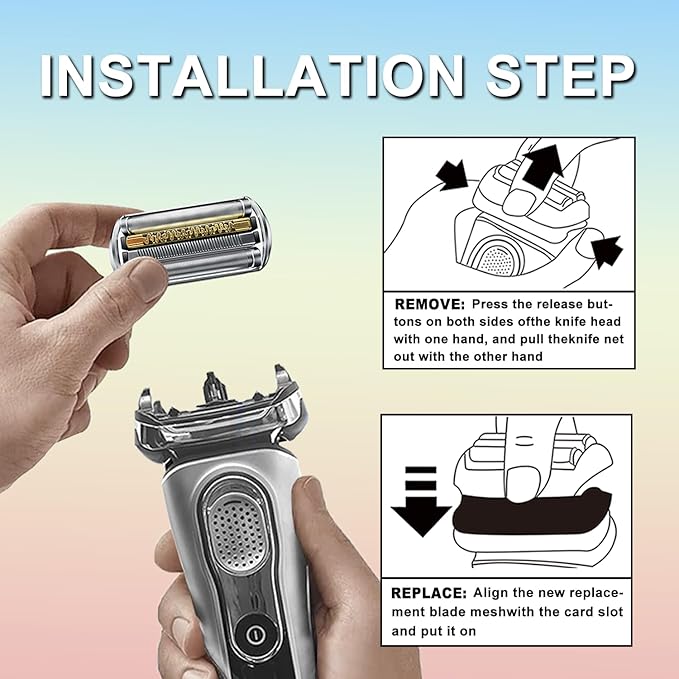 92M Series 9 Braun Electric Shaver Replacement Head for Men Razor Shaving Blades Compatible with 92M Braun Replacement Electric Shaver Heads 9290cc 9291cc 9370cc 9293s 9385cc 9390cc 9330s 9296cc