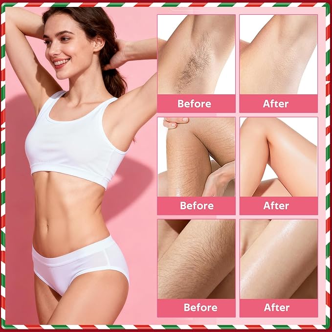 2-in-1 Bikini Trimmer for Women Dual-Head Bikini Shaver for Painless Pubic &amp Facial Hair Removal IPX7 Waterproof Type-C Fast Charge Long Cordless Use Holiday Gift Christmas &amp New Year Gif