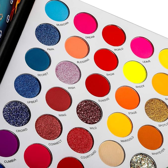 DE'LANCI Big Colorful Eyeshadow Palette Professional 54 Color Board Eye Shadow Bright Neon Glitter Matte Shimmer Makeup Pallet Highly Pigmented Powder EyeShadow for Women Girl Halloween Christmas Gift