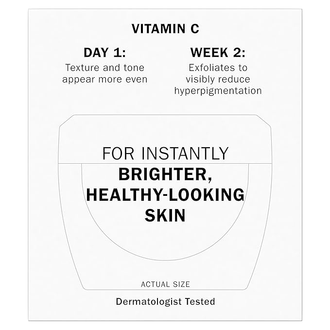 Olay Vitamin C Face Moisturizer Brightening Cream for Women Instant Hydration Evens Tone Dark Spot &amp Hyperpigmentation Reduction Glowing Skin Care - Niaciniamide Lactic Acid 1.7 Oz