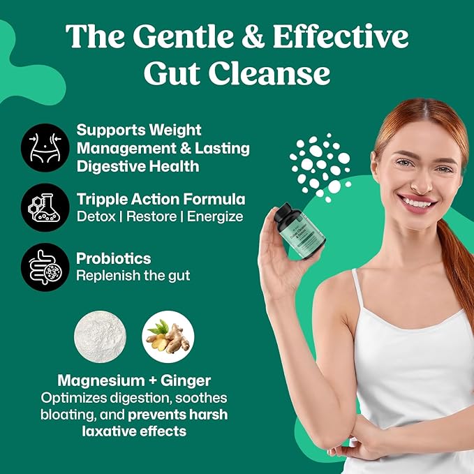 ColonBroom 15 Day Colon Cleanse &amp Detox Cleanse for Weight Management with Probiotics &amp Magnesium | Reduce Bloating &amp Boost Metabolism &amp Digestion - Effective Gut Cleanser Detox (2 Bot
