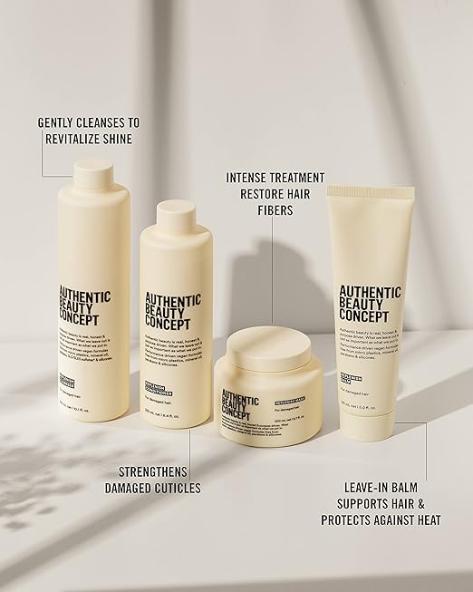 Authentic Beauty Concept Replenish Mask | Damaged Hair | Strengthens Hair Fiber | Vegan &amp Cruelty-free | Silicone-free