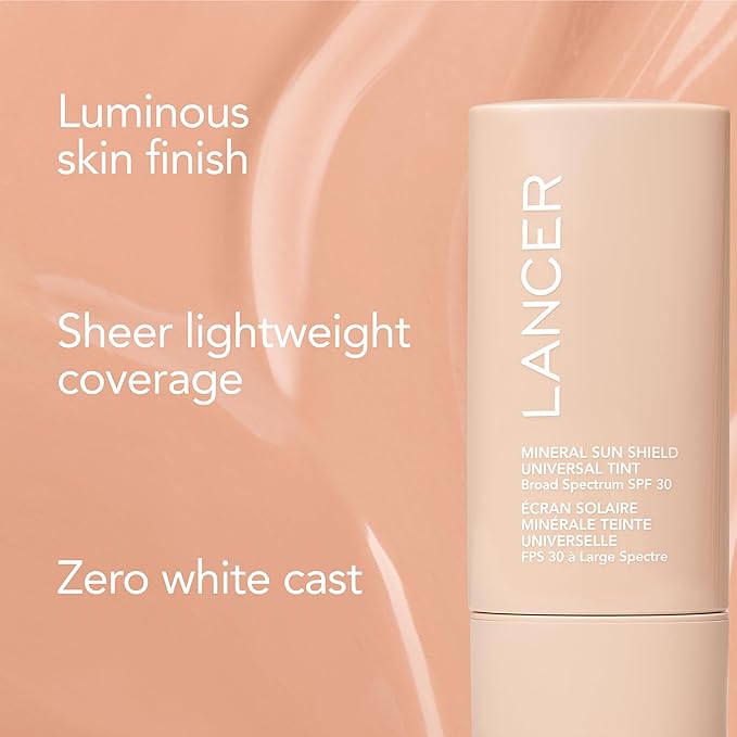 Lancer Skincare Mineral Sun Shield Universal Tint Broad Spectrum SPF 30 Sunscreen 2 Fl Oz