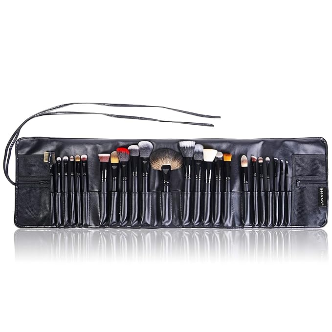 SHANY Makeup Brushes The Masterpiece Pro Signature Makeup Brush Set - Foundation Powder Concealers Eye Shadow brushes Synthetic Bristle with Wooden handles Premium Gift Packaging - 24pcs