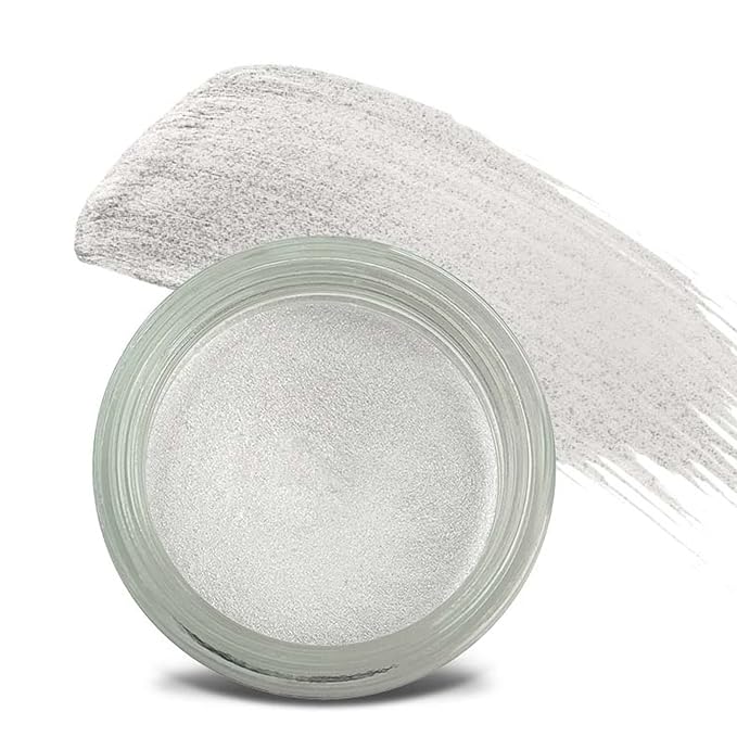 Mommy Makeup Any Wear Creme Eyeshadow - Waterproof Crease-Proof Long Lasting High Pigment Oil-free - Cream to Powder for Eyes Cheeks &amp Lips (Snowflake)