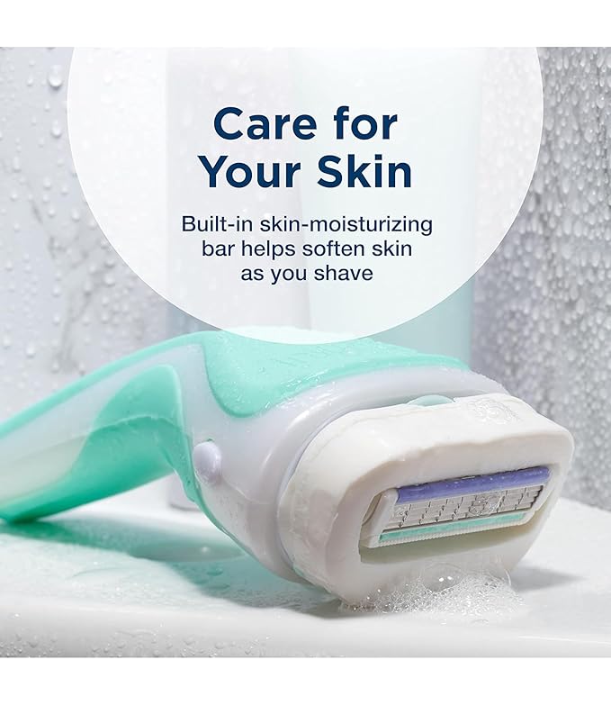 Pure Nourishment Plus Renewing Razor Women's Replacement Razor Blade Cartridges and Refills (Green)