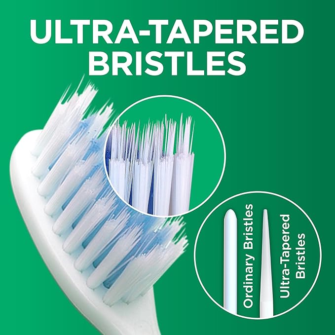GUM Summit+ Soft Toothbrush Ultra Fine Tapered Bristles for More Effective Plaque Removal Extra Soft Toothbrushes for Adults 12 Count