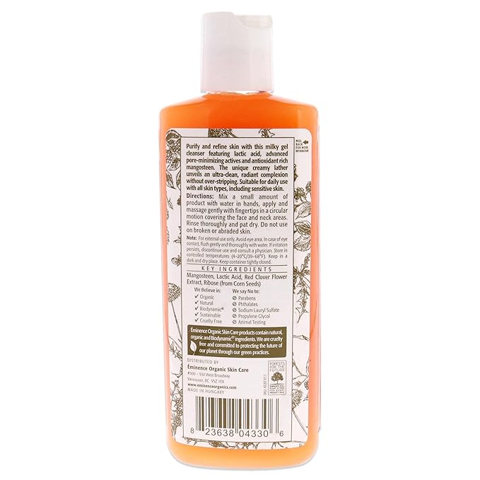 Eminence Organic Skincare Mangosteen Daily Resurfacing Cleanser 4.2 Ounce