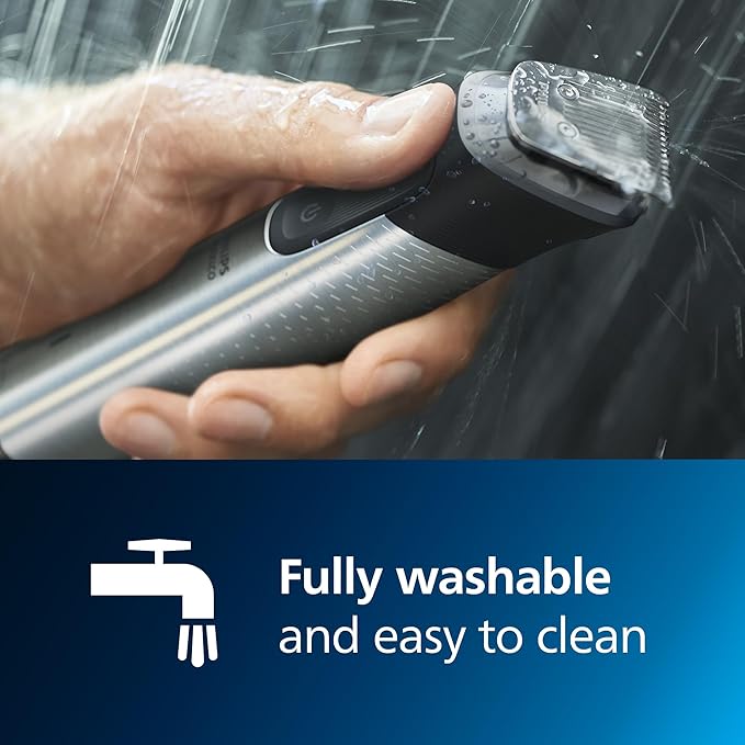 Norelco Philips All-in-One 7000 Series 23-Piece Trimmer - Electric Shaver and Clipper for Face Beard Head &amp Body Self-Sharpening Titanium Blades 26 Length Settings (0.5-16 mm) MG7970/49