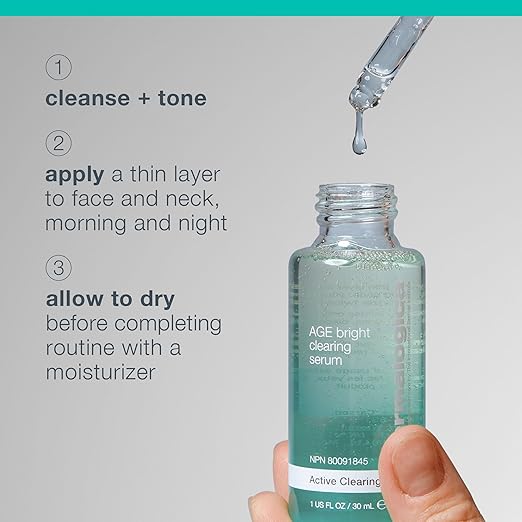 Dermalogica Age Bright Clearing Serum (1 Fl Oz) Anti-Aging Face Serum with Salicylic Acid - Promotes Smoother Clearer Brighter and More Even Skin