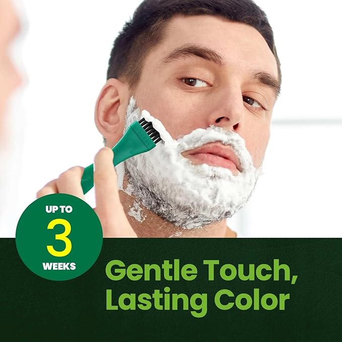 Herb For Men Mustache &amp Beard Dye (Nature Black 3 Pack) PPD-Free Ammonia-Free Vegan with Natural Ingredients Odorless Gentle for Sensitive Skin No Skin Irritation