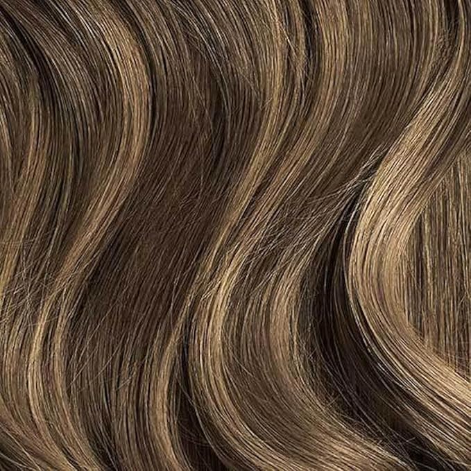 Luxy 100% Remy Human Hair Extensions for Thin Hair Thinning Hair Fill-Ins ? 6 Seamless Wefts Multi-Dimensional Color Blend - Natural-Looking Volume &amp Coverage 50 grams 12 Ash Brown Balayage