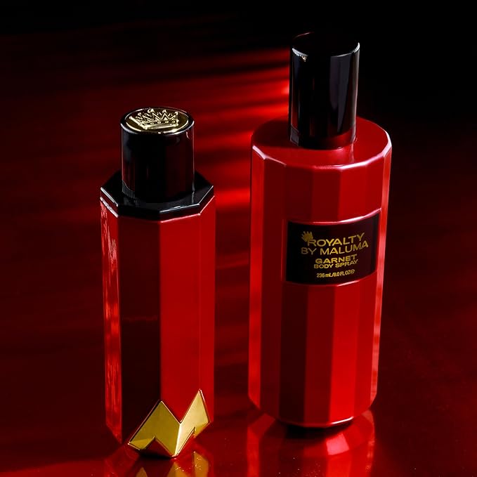 Garnet Gift Set 2 pcs - Long-Lasting Fougere Woody Perfume for Men - Bold and Vibrant Body Spray for Men - Long-lasting Top Notes of Lavender and Baies Rose - Ideal Gift for Men