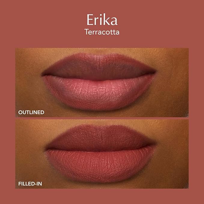 Thrive Causemetics Lip Filler Long-Wearing + Plumping Lip Liner Shea Butter Hydrating Lip Plumper Retractable Lip Liner Pencil Built In Sharpener Vegan &amp Cruelty Free Erika (Terracotta)