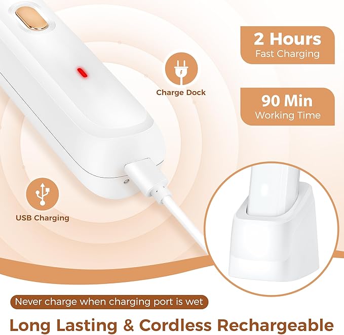 Bikini Trimmer for Women 5-in-1 Waterproof Electric Razors for Women Rechargeable Pubic Hair Trimmer Electric Shaver with Travel Pouch Body Shaver for Private Area Underarm Leg Face Nose White