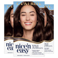 Clairol Nice 'n Easy Permanent Hair Color 5C Medium Cool Brown Pack of 3 Allergy Gentle Single-Step Hair Dye Conditioners Natural-Looking Color Salon Highlights Grey Coverage