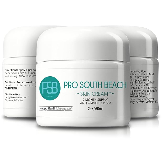 Pro South Beach Skin Cream - 2 Month Supply Anti Wrinkle Cream - Our Best Anti Aging Cream for Women - Anti Wrinkle Cream for Men - Anti Wrinkle Cream for Women - Day &amp Anti Wrinkle Night Cream
