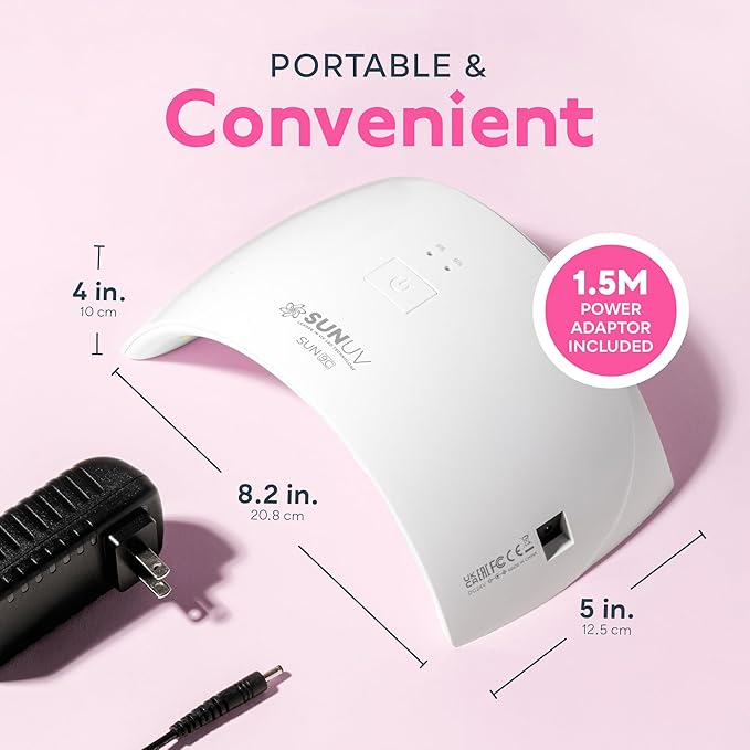 SUNUV LED UV Light for Nails UV Dryer for Gel Polish Nail Lamp with Sensor 2 Timers SUN9C White Gift for Women Girls