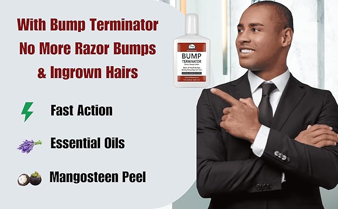 BUMP Terminator Razor Bumps &amp Shaving Bumps Remover | Ingrown Hair Treatment for Pubic Area with Glycolic Acid Salicylic acid &amp Tea Tree Oil| BREEJ Bump Treatment for Bikini Bumps 6.8 oz (Pa