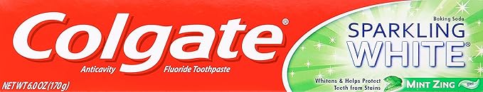 Colgate Sparkling White Whitening Toothpaste Mint - 6 ounce (6 Pack)