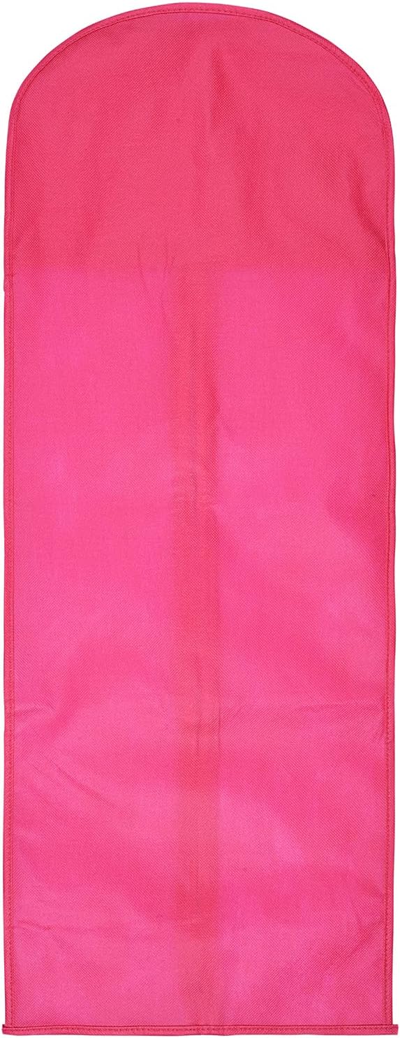 10 Packs 31.5in Extra Long Hair Extensions Storage Bag Folding Wig Bags Dust Proof Wigs Carrier Bags with Strong Zipper for Home Salon Organizer (Rose red)