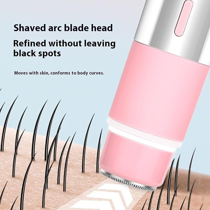 Bikini Trimmer for Women - 400mA Blade Shaving Device 15.5x3cm Wet Dry Grooming Tool | Rechargeable Portable Electric Hair Remover Smooth Skin Precision Trimming System for Face Legs Home Travel