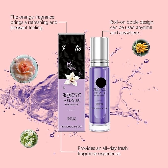 Jasmine Roll-On Perfume - Natural Long-Lasting Refreshing Scent Mild &amp Gentle For Daily Use Perfect For Couples' Dates Portable &amp Convenient Fragrance(2PCS)