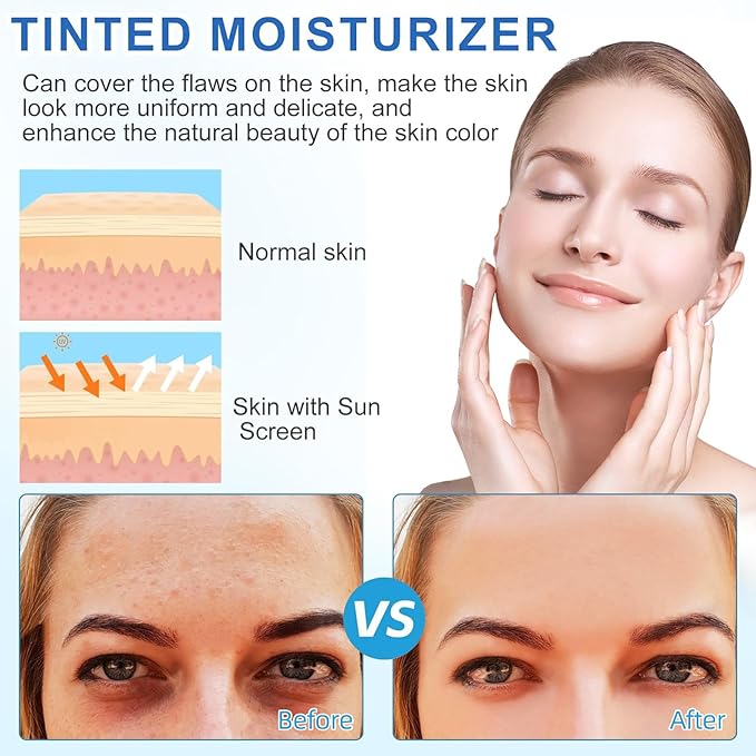 Tinted Sunscreen For FaceSPF 50Universal Protector Solar 50 Face Sunscreen Moisturizer No White Cast No StickySuitable for all Skin Types and UV Protection Travel Size Sunscreen (3pcs)