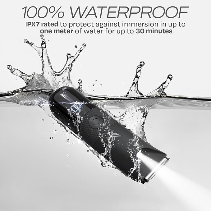 HUMMINGBIRD MK5 Pubic Hair Trimmer for Men ? Ceramic Blade No Nick No Cut Ball Trimmer Waterproof USB-C Rechargeable LED Display Charging Dock &amp Travel Pouch Body Trimmer &amp Ball Shaver