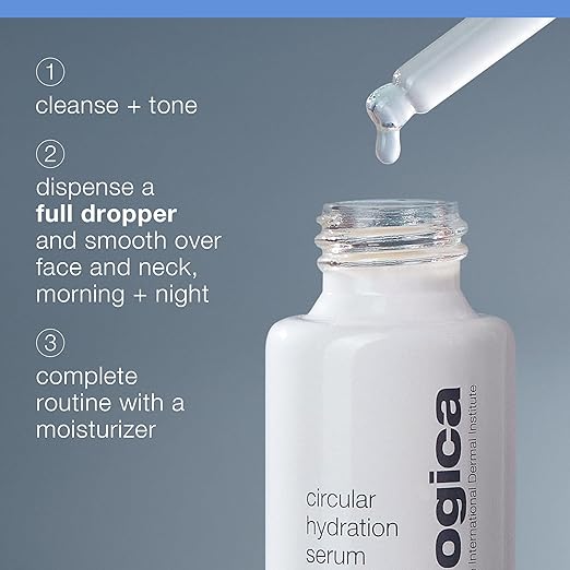 Dermalogica Circular Hydration Serum Hyaluronic Acid Serum for Face Deep Hydrating Serum - Delivers long-lasting hydration to help prevent future dehydration