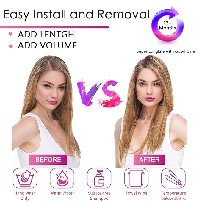 Clip in Hair Extensions Real Human Hair for White Women Caramel100% Natural Premium Remy Human Hair 16 Inch 10pcs 85g/SetStraight Clip Hair Extensions with Double Weft