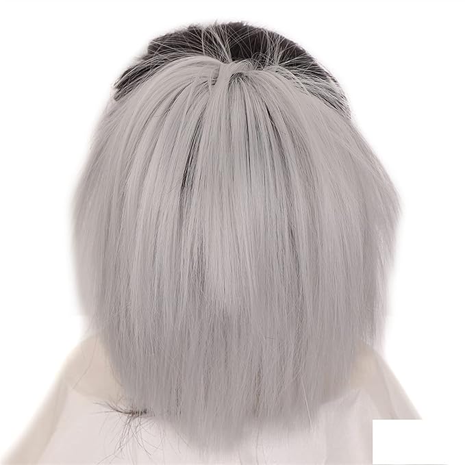 FRANCES Fake Hair Bun 1 Pack Synthetic Messy Bun with Elastic Rubber Band Wig Straight Hair Ponytail Extensions Hair Bun for Women Hair Accessories (Color : 01)