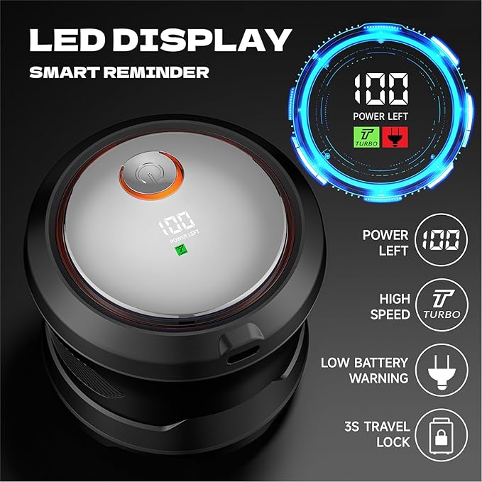 Bald Hair Clipper Hair Trimmer for A Bald Head Beard Shaver Magnetic Six-Blade Head Easy to Clean USB Charging Two-Speed Settings Extra-Long Battery Life an Ideal Gift for Fathers and Men