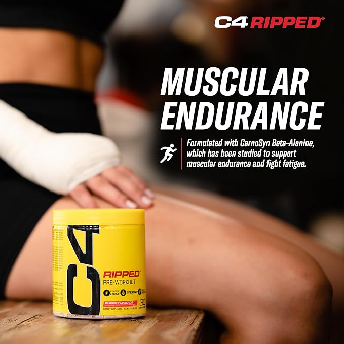 Cellucor C4 Ripped Pre Workout Powder for Energy Beta Alanine Sugar Free Energy Supplement Preworkout for Men &amp Women - 150mg Caffeine + Creatine-Free - Cherry Lemonade - 30 Servings