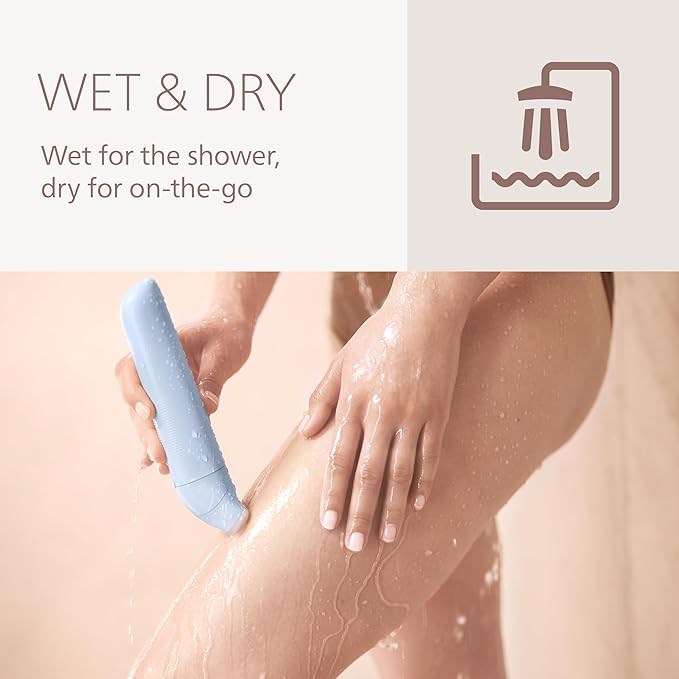 Philips Lady Shaver Series 6000 - Cordless Wet &amp Dry Electric Shaver 3-Blade Shaving System for Legs &amp Body 80 Mins. Runtime Model BRL127/00