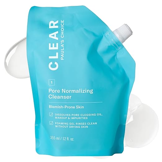 Paula's Choice CLEAR Pore Normalizing Facial Cleanser Acne Daily Face Wash Salicylic Acid Face Cleanser for Clogged &amp Enlarged Pores Redness Suitable for Blackhead-Prone Skin Fragrance Free