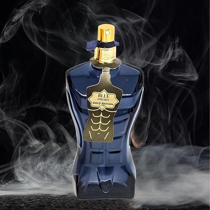 AZAD BLUE &amp Blue for Men Gold Edition Men's Cologne Set Oceanic &amp Gourmet Perfume Gift for Men | Fresh Sea Lavender &amp Creamy Scent | Long-Lasting Eau de Parfum Fragrance