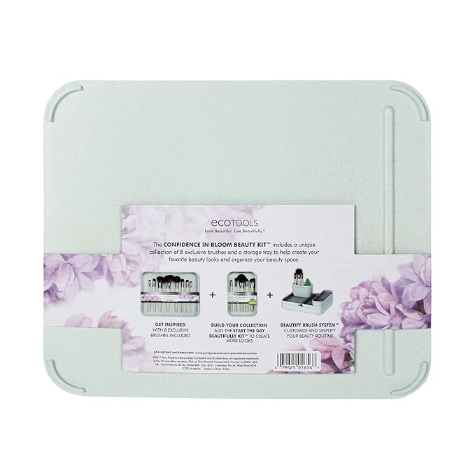 EcoTools-Cruelty Free Confidence in Bloom Brush Set-Cruelty Free Synthetic Taklon Bristles Recycled Packaging Recycled Aluminum Ferrules