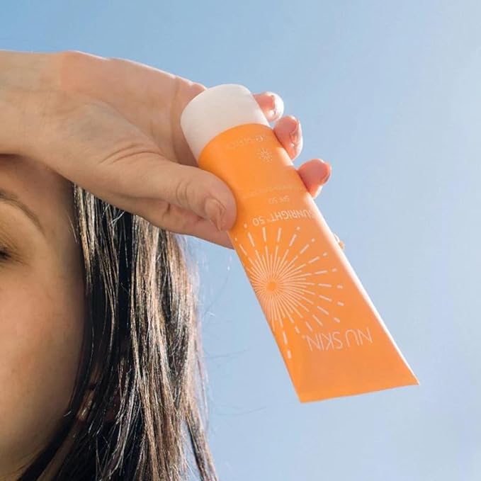 Nu Skin Sunright® Face &amp Body Sunscreen SPF 50 | Broad-Spectrum UVA/UVB Protection | Non-Greasy &amp Water-Resistant Formula | Antioxidant-Infused | 3.4 fl. oz.