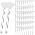 60 Pcs Fan Facial Brushes Fan Mask Soft Facial Applicator Brushes Acid Brush Cosmetic Makeup Blush Applicator Tools for Esthetician Eyeshadow Peel Mud Cream(White)