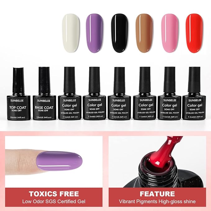 Professional Acrylic Nail Kit with UV Light Gel Polish Drill Art Tips &amp Decoration - DIY Nail Art Tool &amp Supplies