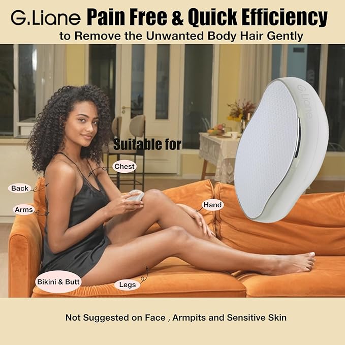 Crystal Hair EraserUpgraded Painless Crystal Hair RemoverEffective Nano Glass Hair Removal Device and Skin ExfoliationBody Epilator for Women and Men(Silver)