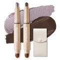 imakeupnow Cream Waterproof Eyeshadow Stick Set Shimmer Matte Eye Shadow Sticks 2PCS Brightener Make Up Eyeshadow Pencil With Small Cosmetics Bag #I