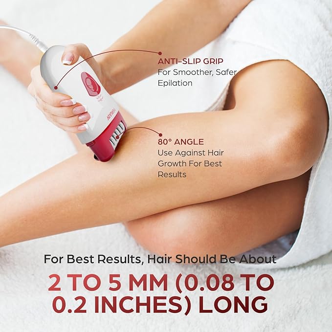 Epilady Speed Corded Epilator for Women ? Dual-Speed 40-Disc Root Hair Removal Device for Legs Underarms and Bikini Area Compact Waterproof Anti-Pinch Design for Smooth Long-Lasting Results
