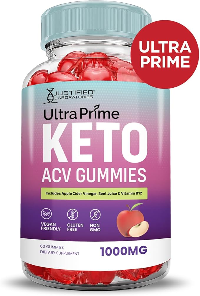 (2 Pack) Ultra Prime Keto ACV Gummies Advanced Formula 1000MG UltraPrime Keto Gummies Apple Cider Vinegar Formulated with Pomegranate Beet Juice Powder B12 Vegan Non GMO 120 Gummys