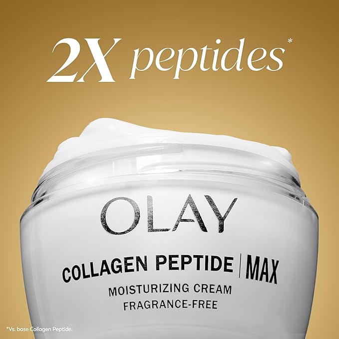 Olay Collagen Peptide Face Moisturizer Firming Cream for Women Fragrance-Free Non-Greasy - Hydrating Anti-Aging Anti-Wrinkle Smoothing of Fine Lines Tightening Skin Care - Niacinamide 1.7 Oz