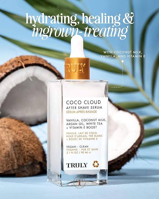 Truly Luxury After Shave Serum | Soothing &amp Hydrating Post Shave Treatment to Prevent Ingrown Hair For Smooth Irritation-Free Skin