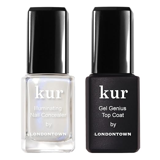 LONDONTOWN kur Nail Conceal &amp Go Duo Set Includes Nail Illuminating Concealer &amp Gel Genius Top Coat 2 Piece Set 0.4 Fl Oz